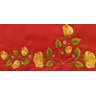 Toalha Bordada Lavabo De Mão Rosas e Ramos com Guipir. Cor Vermelho. Marca Dohler. Artesanalle - 2
