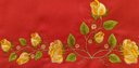 Ver imagem 2 de Toalha Bordada Lavabo De Mão Rosas e Ramos com Guipir. Cor Vermelho. Marca Dohler. Artesanalle
