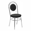 Ver imagem 4 de Kit 4 Cadeiras para Sala de Jantar Estofadas Cromado e Preto Debrum Yescasa Cinza