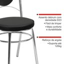 Ver imagem 7 de Conjunto 4 Cadeiras para Cozinha Debrum Yescasa Cromado/Preto