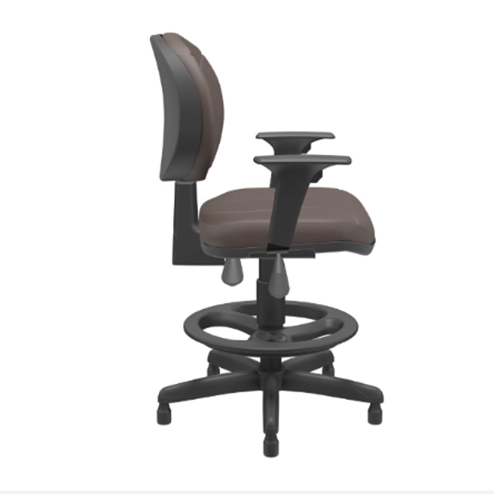 Cadeira caixa executiva backplax new plus - marron café Plaxmetal - 2