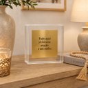 Ver imagem 1 de Quadro Caixa Acrílico com Frase 15x15x5cm Tudo Aqui Já Foi Uma Oração e Um Sonho