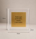 Ver imagem 3 de Quadro Caixa Acrílico com Frase 15x15x5cm Tudo Aqui Já Foi Uma Oração e Um Sonho