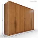 Ver imagem 4 de Guarda-Roupa Casal com 6 Portas e 6 Gavetas Multimóveis Crnvh-GRP145 Cinamomo