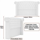 Ver imagem 3 de Cabeceira Kendi Casal no Box Madeira Maciça Linho Bege Sallar Home