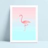 Quadro com moldura flamingo música - 1