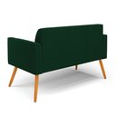 Ver imagem 7 de Sofá 2 Lugares Namoradeira Pé Palito Castanho Marisa Bouclê Verde D03 - D’Rossi