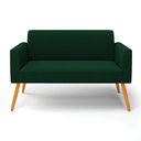 Ver imagem 5 de Sofá 2 Lugares Namoradeira Pé Palito Castanho Marisa Bouclê Verde D03 - D’Rossi