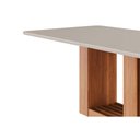 Ver imagem 5 de Mesa P/ Cozinha Cimol Ariela C/ Tampo Madeirado Vidro Reto 210cm Cinamomo/off White
