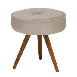 Puff Decorativo Julia Redondo Suede - Bege - 1