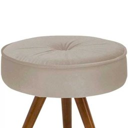 Puff Decorativo Julia Redondo Suede - Bege - 2