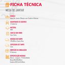 Ver imagem 5 de Sala de Jantar Mesa Olímpia 120cm Mdf Canto Reto com 4 Cadeiras Athenas Moderna