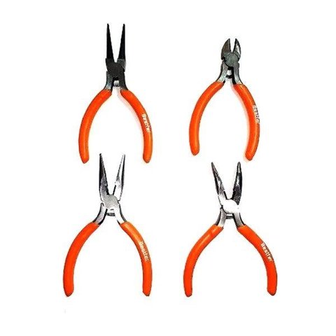 Kit 4 Peças Alicates Artesanato Ferramenta Bijuteria Bico Curvo Corte Universal