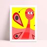quadro decoração quarto infantil desenho borboleta colorida - 1