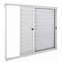 Ver imagem 3 de Janela Veneziana Alumínio Lado Esquerdo 3 Folhas sem Grade100x100cm Branco Allo Esquadrias