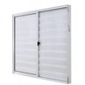 Janela Veneziana Alumínio Lado Esquerdo 3 Folhas sem Grade100x100cm Branco Allo Esquadrias - 2