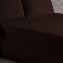 Ver imagem 2 de Jogo de Cama Casal Nobre 3 Peças Luva de Box 55cm de Altura Malha 100% Algodão - Marrom