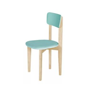 Cadeira Infantil Elisa Assento Suede Verde Base em Madeira Maciça