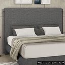 Ver imagem 2 de Cabeceira Cama Box Casal 140cm Oscar P02 Linho Cinza Escuro - Mpozenato