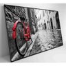 Quadro Urbano Bicicleta Vermelha em Rua de Pedra Medidas 60x40 Cm Impressão Vidro Acrílico - 2