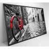 Quadro Urbano Bicicleta Vermelha em Rua de Pedra Medidas 60x40 Cm Impressão Vidro Acrílico - 4