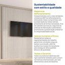 Ver imagem 7 de Painel Ripado para TV até 75 Polegadas Planejado 200x250cm Aruá CabeCasa MadeiraOriginals Off White