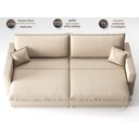 Ver imagem 5 de Sofá Tango 2,60m sem Caixa, Retrátil e Reclinável Linho Soft Bege - Netsofas