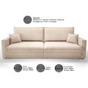 Ver imagem 3 de Sofá Tango 2,60m sem Caixa, Retrátil e Reclinável Linho Soft Bege - Netsofas