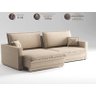 Sofá Tango 2,60m sem Caixa, Retrátil e Reclinável Linho Soft Bege - Netsofas - 2
