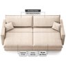 Sofá Tango 2,60m sem Caixa, Retrátil e Reclinável Linho Soft Bege - Netsofas - 4