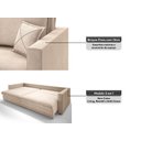 Ver imagem 5 de Sofá Tango 2,60m sem Caixa, Retrátil e Reclinável Linho Soft Bege - Netsofas
