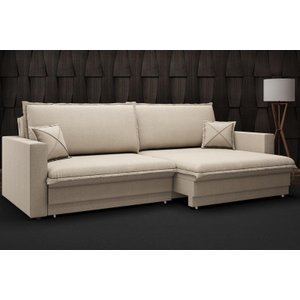 Sofá Tango 2,60m sem Caixa, Retrátil e Reclinável Linho Soft Bege - Netsofas
