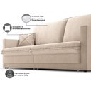 Ver imagem 6 de Sofá Tango 2,60m sem Caixa, Retrátil e Reclinável Linho Soft Bege - Netsofas