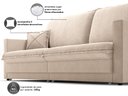 Ver imagem 6 de Sofá Tango 2,60m sem Caixa, Retrátil e Reclinável Linho Soft Bege - Netsofas