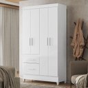 Ver imagem 1 de Guarda Roupa Infantil Ambiente Madri 4 Portas Branco Flex - Moval