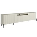 Ver imagem 1 de Rack para Sala de Estar Tv 85 Pol 4 Portas Brise Pés Industrial Preto Alef I03 Luna - Lyam Decor