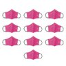 Kit 10 Máscaras Pano Proteção Resp. Dupla Lavável - Adulto Rosa - 1