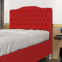 Ver imagem 1 de Cabeceira Estofada Decorativa Pollux Para Cama Box 160 Para Cama Queen Sued Vermelho Aradecor