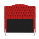 Ver imagem 3 de Cabeceira Estofada Decorativa Pollux Para Cama Box 160 Para Cama Queen Sued Vermelho Aradecor