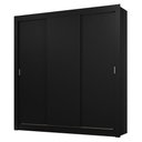 Ver imagem 3 de Guarda-roupa Casal 3 Portas de Correr Preto Sublime Madesa