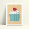 Quadro MDF grande quadro menino menina cup cake colorido - 1
