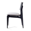 Ver imagem 4 de Cadeira de Madeira Zaya Preta Encosto Tela Sextavada Preta Assento Estofado