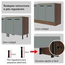 Ver imagem 6 de Kit Balcão + Cristaleira 70cm Rustic/cinza Agata Madesa 01