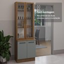 Ver imagem 7 de Kit Balcão + Cristaleira 70cm Rustic/cinza Agata Madesa 01