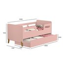 Ver imagem 2 de Cama Infantil Cecília Montessoriana Rosa com Proteção Lateral Auxiliar Sapateira + 1 Colchão