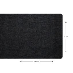 1 Caminho Trilho Mesa Impermeável PVC Juta Preto 42x140 - 5