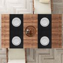 Ver imagem 7 de 1 Caminho Trilho Mesa Impermeável PVC Juta Preto 42x140