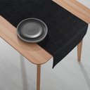 Ver imagem 4 de 1 Caminho Trilho Mesa Impermeável PVC Juta Preto 42x140