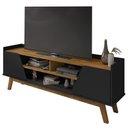 Ver imagem 1 de Rack Bancada para Tv 65 Pol 160cm Titan B02 Preto Fosco/naturalle - Mpozenato