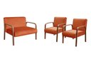 Ver imagem 1 de Conjunto Anita 2+1+1 Lugares Cor:Veludo Terracota 400